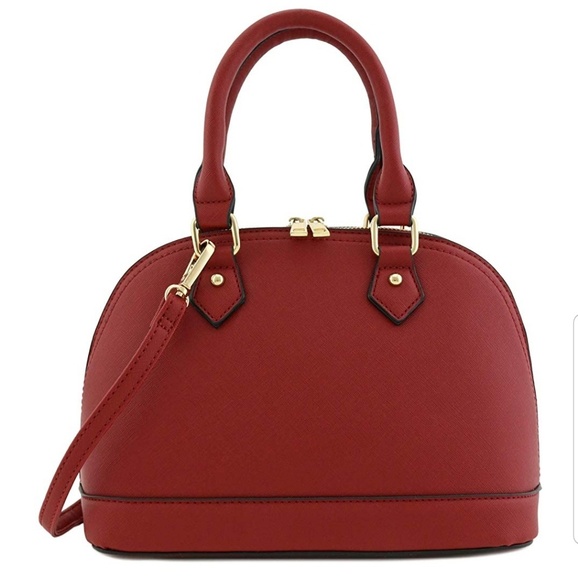 Handbags - Zip-Around Dome Satchel Red/Wine Color